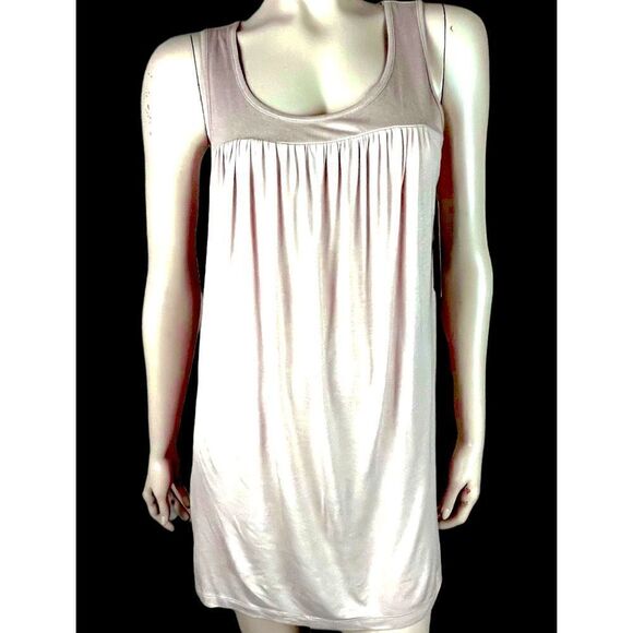 NWT Daisy Fuentes Glam Gold & Cream Sleeveless Tunic/Tank Size Medium - Picture 1 of 6